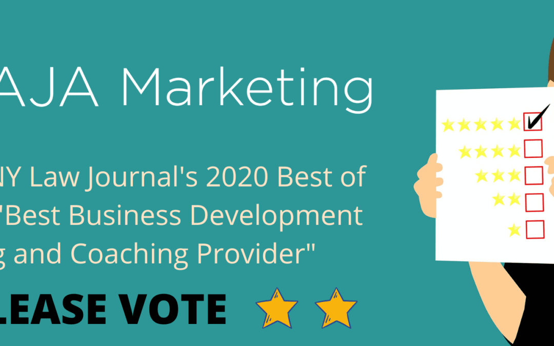 AJA Marketing Nominated for NY Law Journal’s 2020 Best of Survey!
