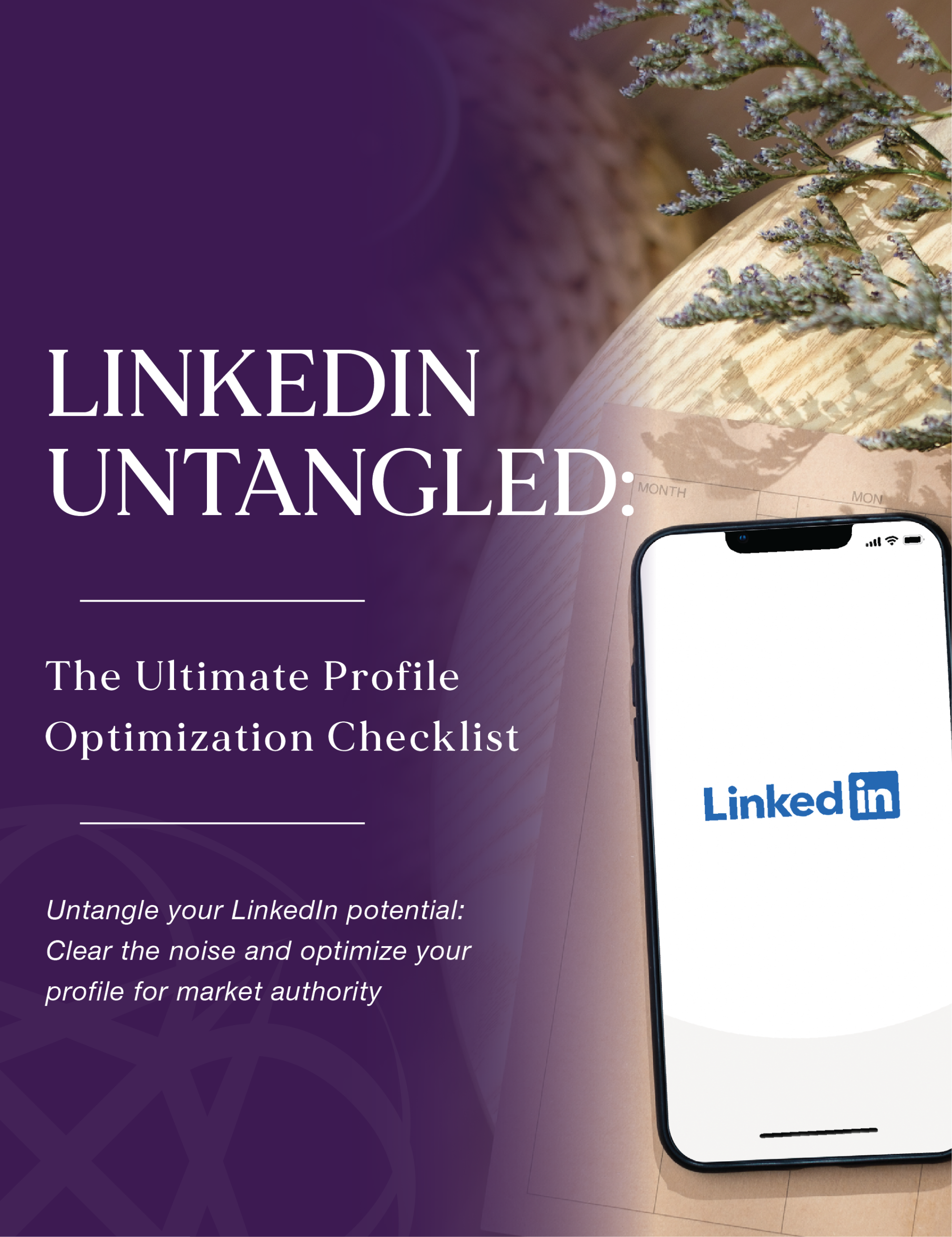 AJA Marketing's LinkedIn Untangled profile optimization checklist download cover.